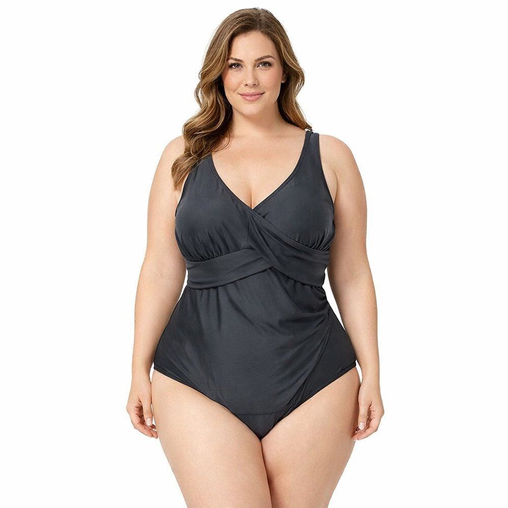 Ellos Swimsuit Size 16W One Piece Black